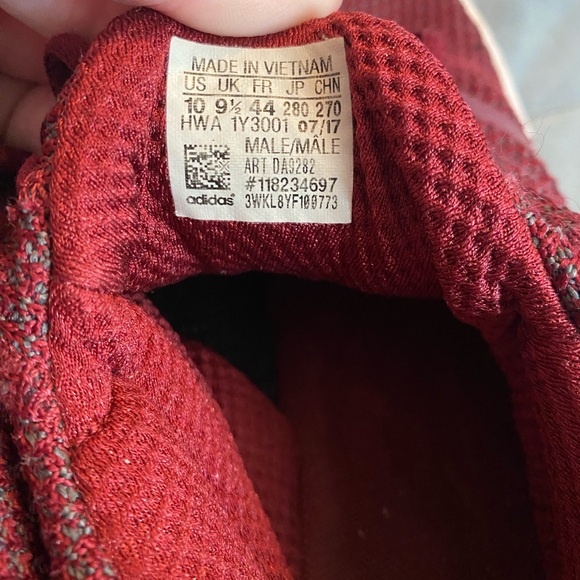 Men’s Adidas Cloudfoam Ultimate Racer shoes size 10 - Maroon colored - Picture 5 of 5